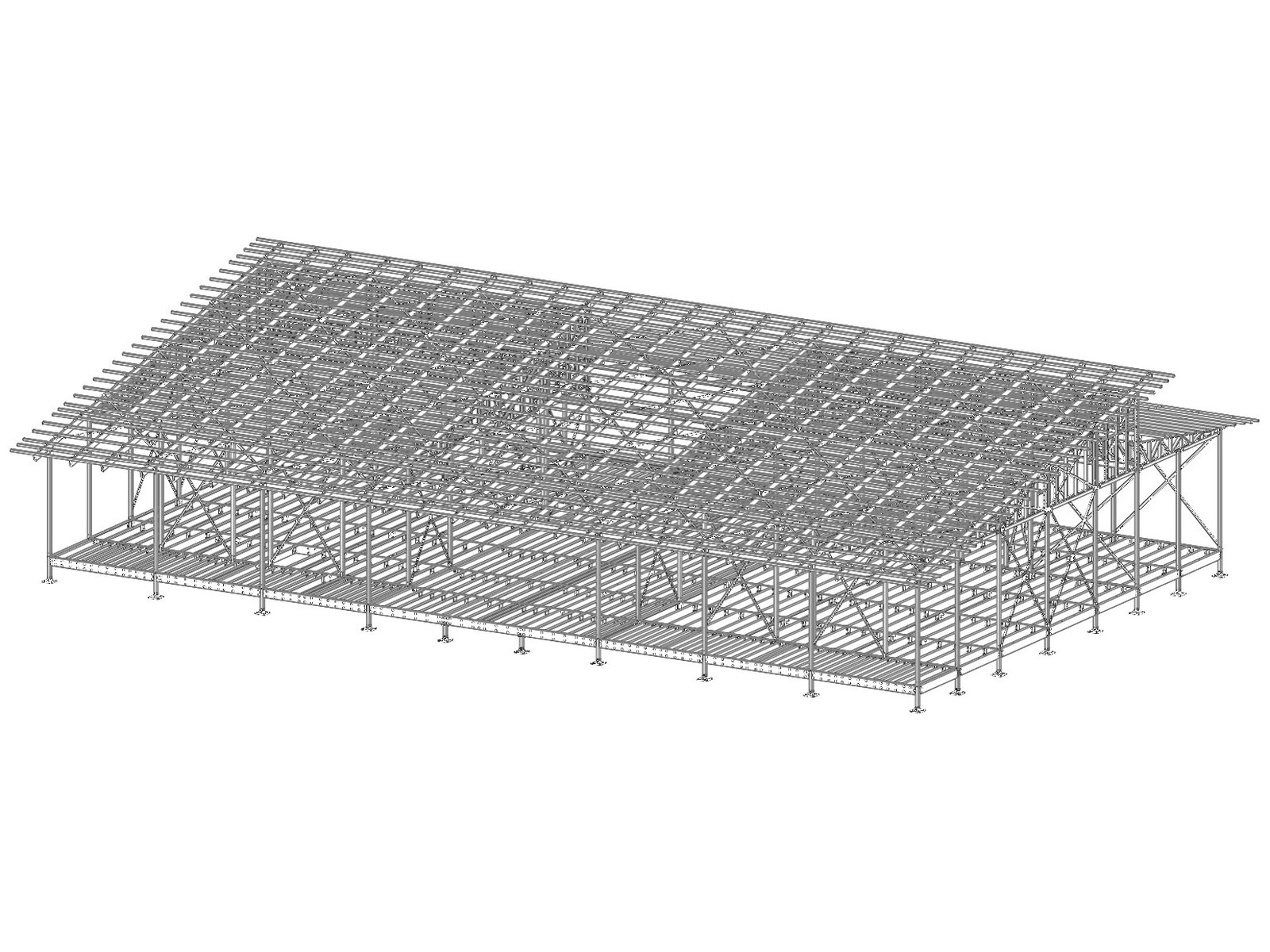 Structural steel framing model